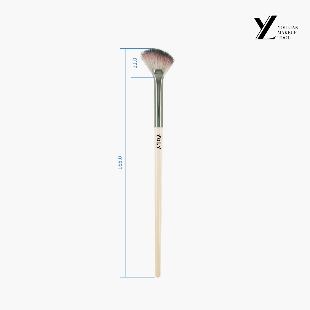 3-kulay na gradient slanted head scalloped highlighter brush