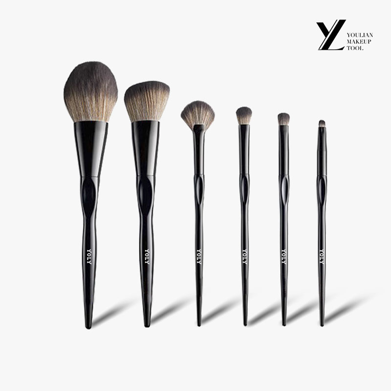 6 hugis na hawakan ng mukha ng brushes
