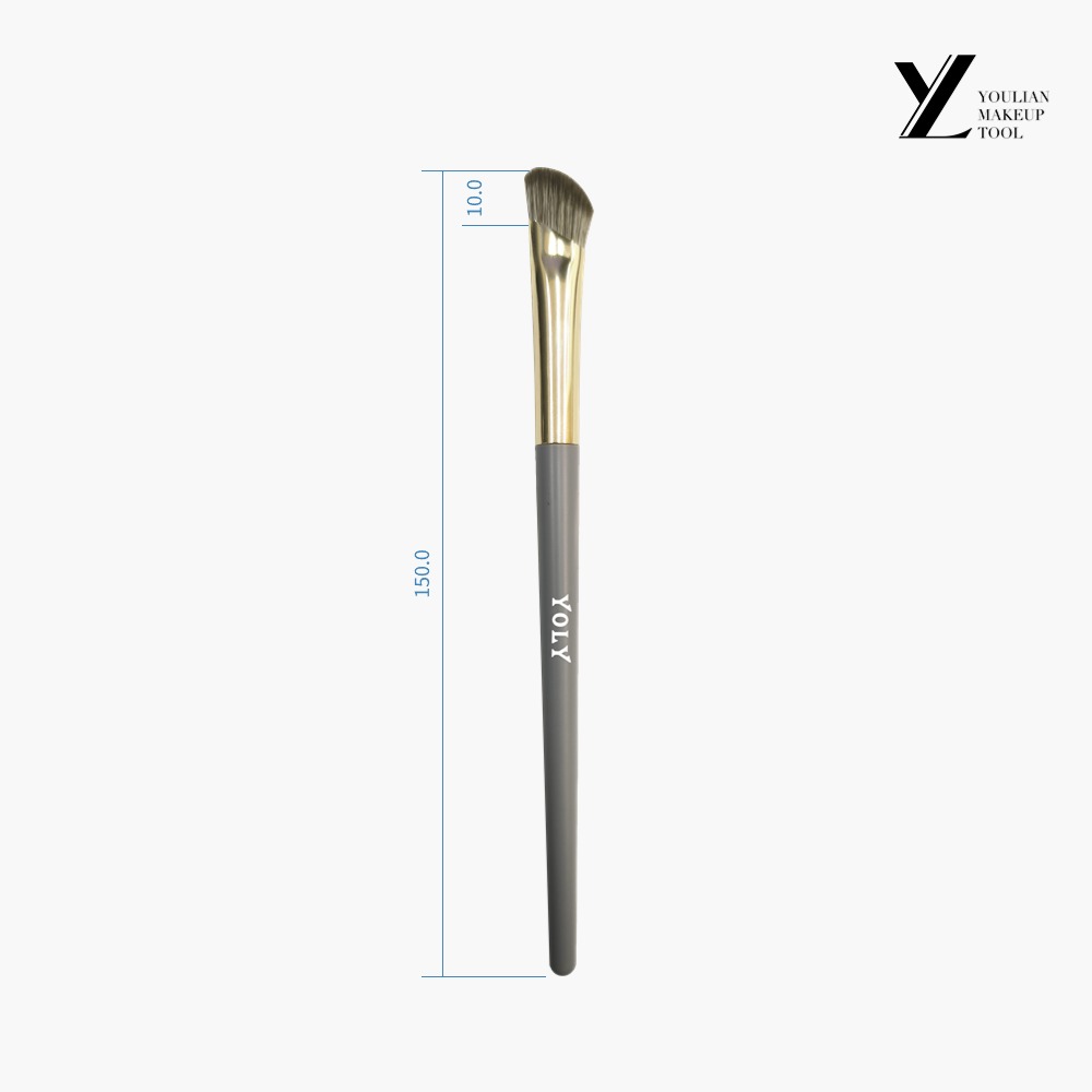 Grey skewed tube nose shadow brush