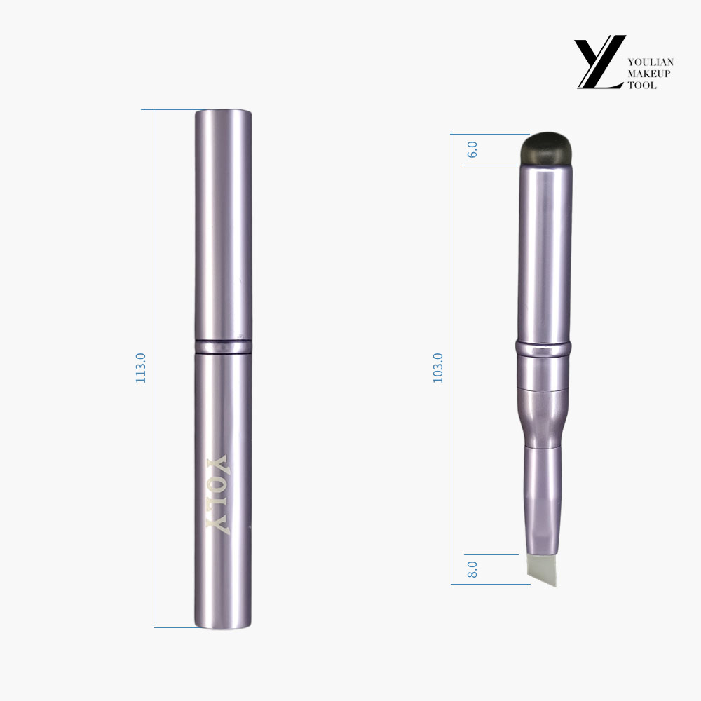 Silicone poking brush angled tip kilay brush